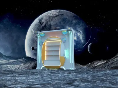 Lunar Sci-fi Modular Kit Vol-1 3D model