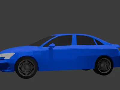3D Low-Poly Car Model Free low-poly 3D model