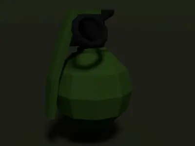 Low Poly M-67 Grenade Low-poly 3D model