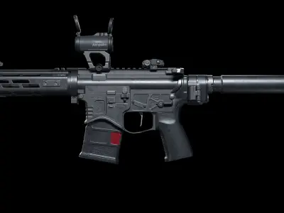 Springfield Armory Saint edge PDW Saint edge EVAC ar15 pistols Low-poly 3D model