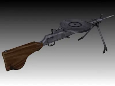 DP-28 Textured 3D model