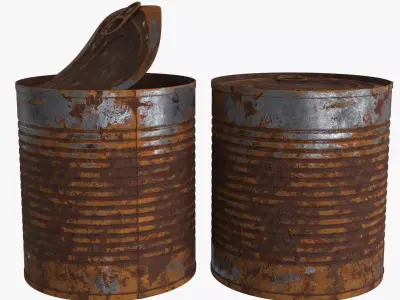 Tin Can v1 rust Low-poly 3D model