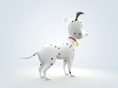 Dalmatian Dog 3D model