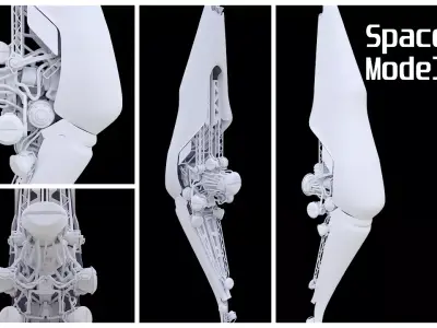 SPACESHIP 4 Low-poly 3D model