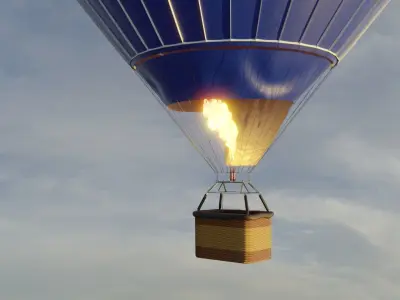 Air Ballon - Aerostatic Blender rigged Low-poly 3D model