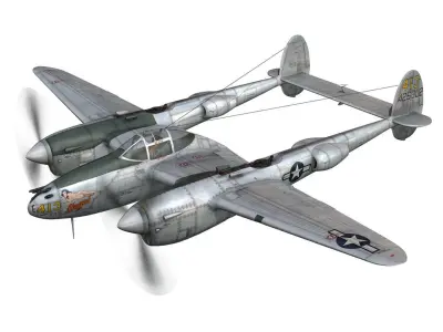 Lockheed P-38 Lightning - Hazel 3D model