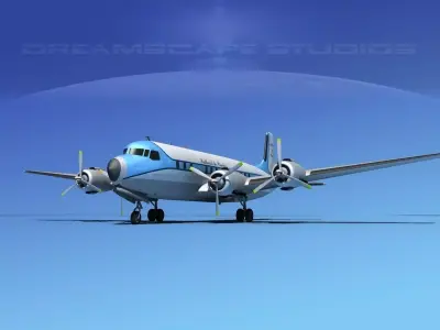 Douglas DC-7B Southeast Charter 3D model