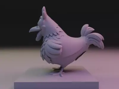 chicken chibi 3D print model