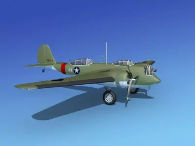 Martin B-10 V10 3D model
