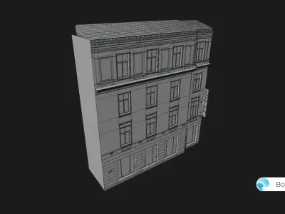 Old Riga Building 3D model Low-poly 3D model Low-poly 3D model