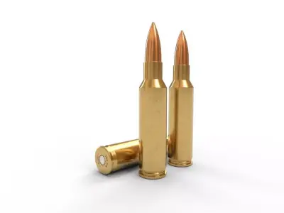 300 Ruger CM Ammo Low-poly 3D model