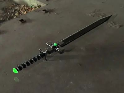Sci-fi Sword Low-poly 3D model order
