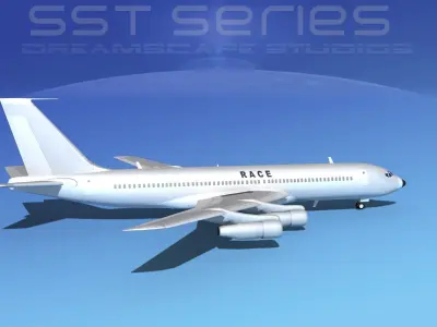 Boeing 707-320 SS RACE 3D model
