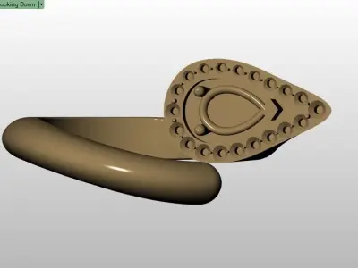 pear emerald rin 3D print model