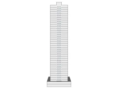 Simple Textured Building 02 3D model