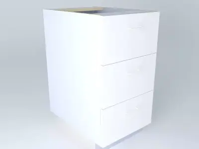 DB3D-1 cabinet with three drawers Free 3D model