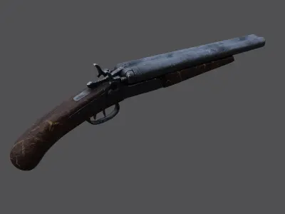 Old shotgun 3D model