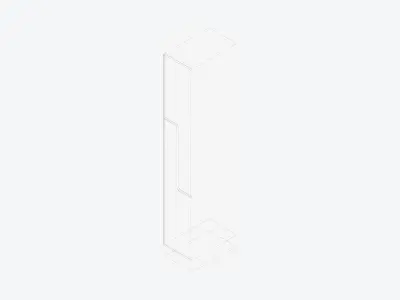 Locker - Laminate - Integral - Step - Long Neck Low-poly 3D model