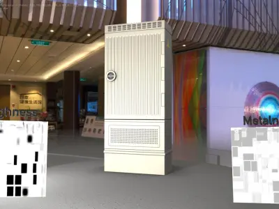 Electrical Distribution Cabinet 171 Low-poly 3D model