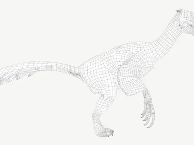 Therizinosaurus dinosaur Low-poly 3D model