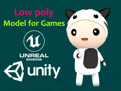 Chibi Horse Animated For Games Free low-poly 3D model