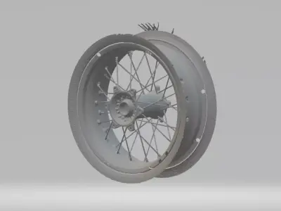 Aprilia SXV550 rear hub wheel scan 3D model