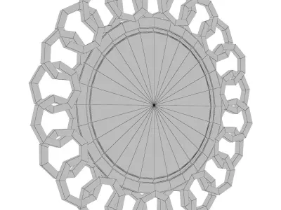 Jet Set Round Mirror 3D model