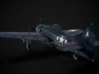 WW2 Grumman F8F Bearcat 3D model