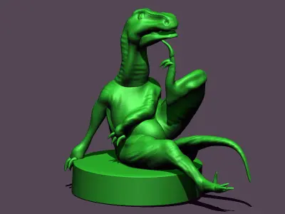 Philosoraptor statue of t - rex Free 3D print model