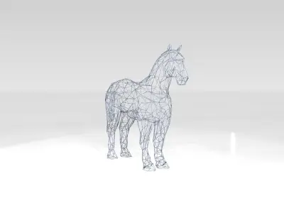 Horse Wireframe 3D model