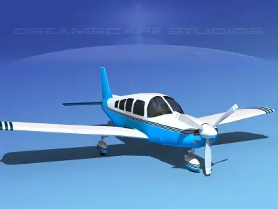 Piper Cherokee Six 300 V12 3D model