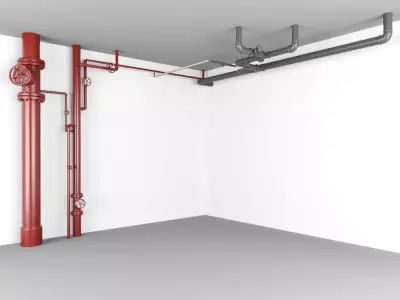 Water Pipes Low-poly 3D model