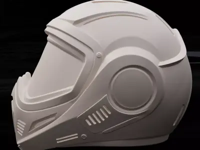 Sci-Fi Astronaut Spacesuit Helmet 3D print model