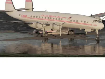 Lockheed L-1049 Super Constellation 1950s 3D model
