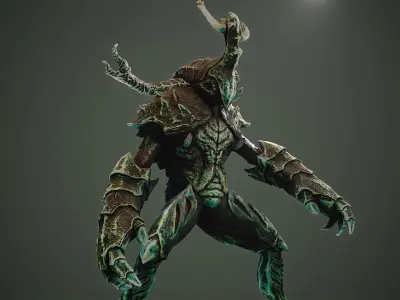 Armored Beetle 02 Low-poly 3D model