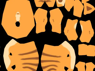 lowpoly cat walk animation Low-poly 3D model