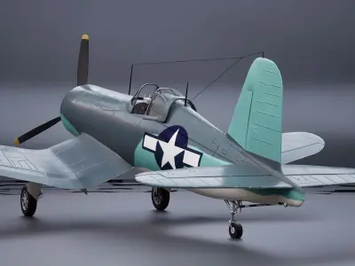 Corsair F4u - Highpoly I Multiple Livery 3D model
