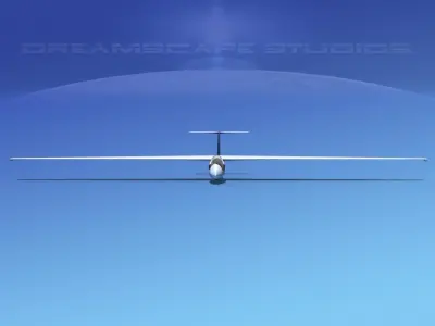 SZD-36 Cobra Glider V03 Low-poly 3D model