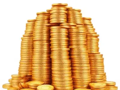 Golden Coin Stack Low-poly 3D model