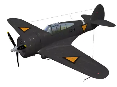 Curtiss Wright P 36 Hawk75 A7 3D model