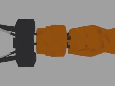  Low poly robotic arm Free 3D model