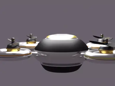 Scifi Drone FTB - 001 3D model