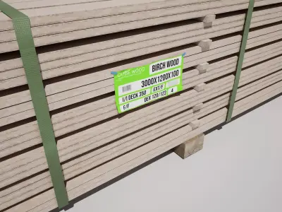 Pine Timber Wood Stack Pallet 3D model