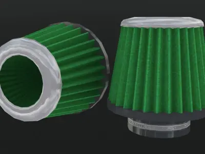 Conical Air Filter Pack Free low-poly 3D model