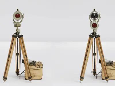 US WWII Signal Corps Lamp EE 84 Low-poly 3D model