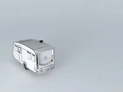 Abbey Fixed Bed UK Swift Range Touring Caravan Free 3D model