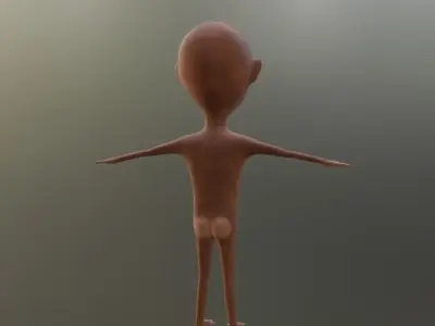 Cheerful Chubby Monkey - Stylized 3D Cartoon Model Low-poly 3D model