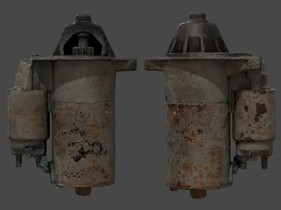 Car Starter Motor RAW Scan 3D model