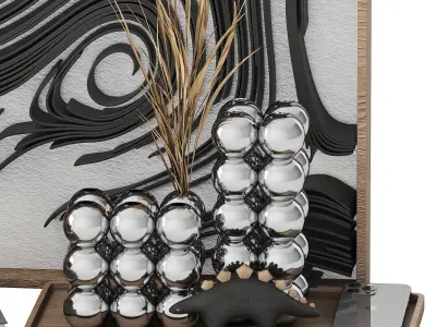 Decor Set Line painting 3D model