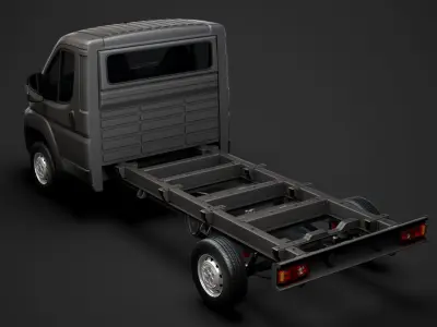 Peugeot Boxer Chassis Truck Single Cab 3800WB 2014 3D model